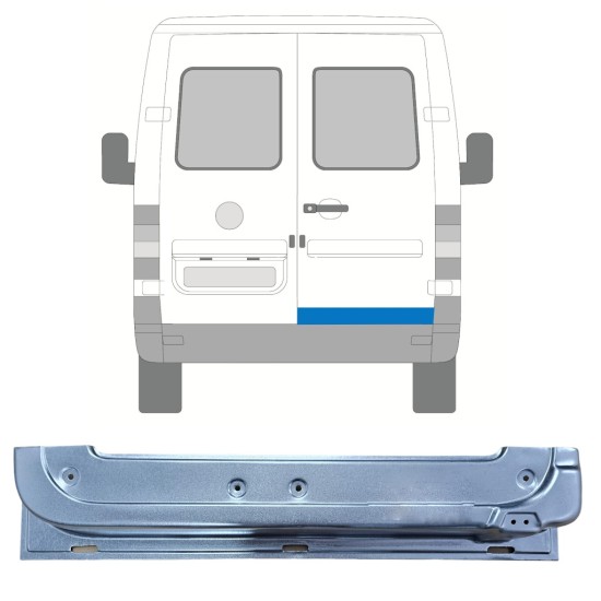 Pannello di riparazione porta posteriore per Volkswagen LT 1996-2005 / Destra 16591