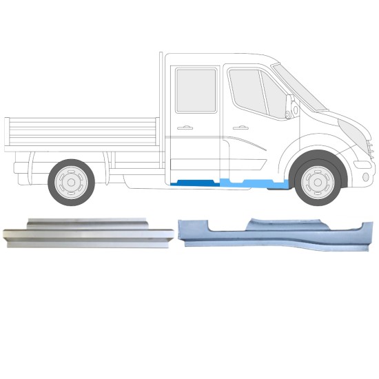 Set di pannelli di riparazione per Renault Master 2010- / Destra / Doppia cabina / 14911 Set di pannelli di riparazione per Renault Master 2010- / Destra / Doppia cabina / 14911