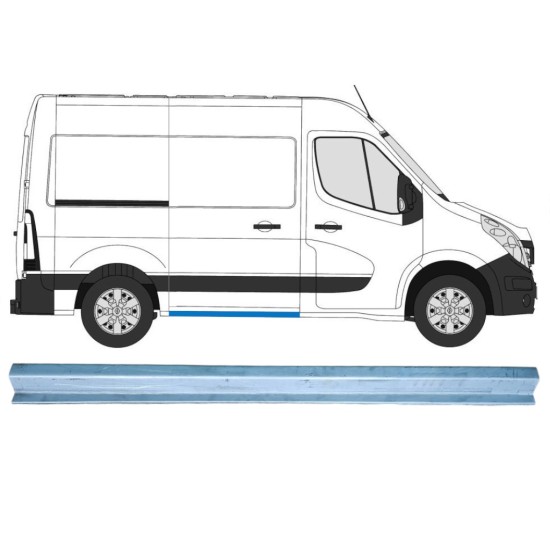 Pannello di riparazione sottoporta porta scorrevole per Renault Master 2010- / Destra 14917 Pannello di riparazione sottoporta porta scorrevole per Renault Master 2010- / Destra 14917