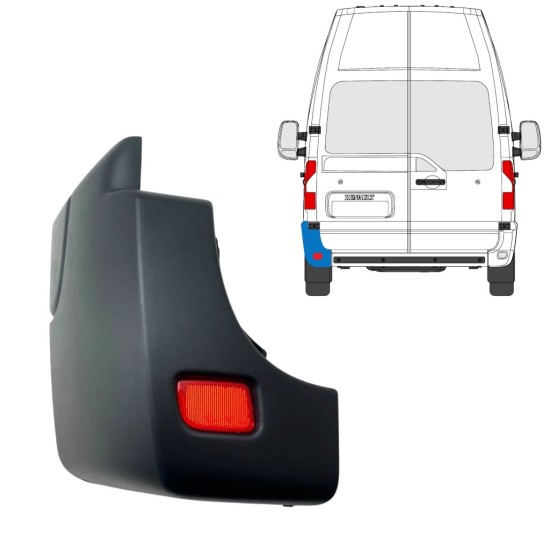 Angolo paraurti con catarifrangente per Renault Master 2010-2024 / Sinistra / Set 17245