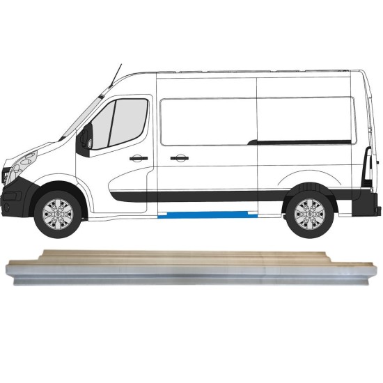 Pannello di riparazione sottoporta porta scorrevole per Renault Master 2010- / Sinistra 14915 Pannello di riparazione sottoporta porta scorrevole per Renault Master 2010- / Sinistra 14915