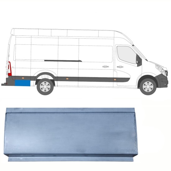 Pannello di riparazione sezione posteriore parafango posteriore per Renault Master 2010-2024 / Sinistra = Destra (simmetrico) 17292