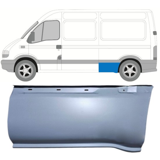 Pannello di riparazione parafango posteriore per Renault Master 1998-2010 / Sinistra 16904