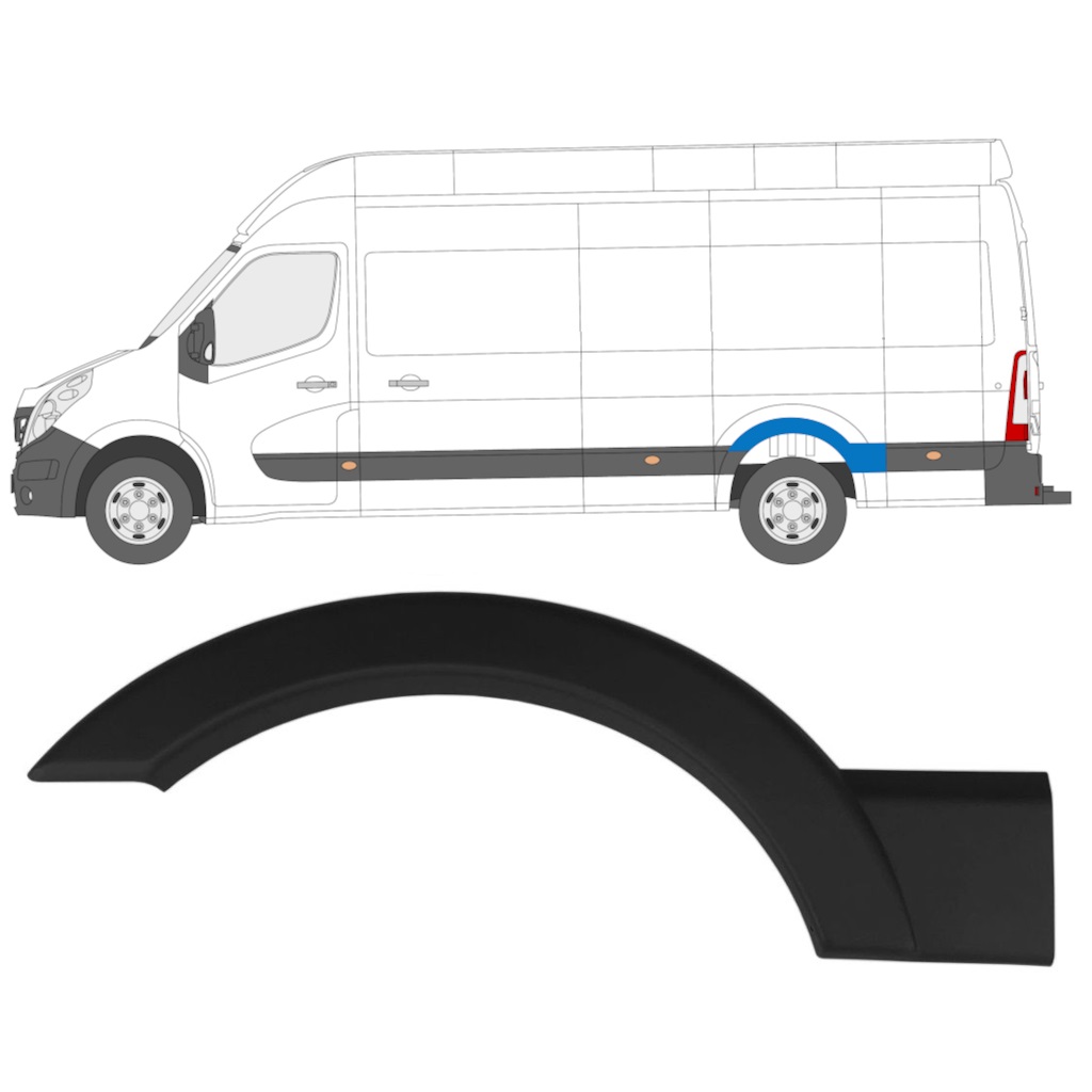 Modanatura Laterale Per Renault Master 2010- / Sinistra 10915