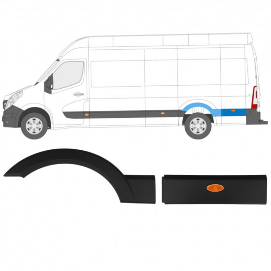 RENAULT MASTER 2010- PANNELLO DI RIFINITURA DELLA MODANATURA EXTRA LUNGO / SET / SINISTRA