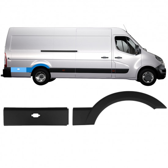 Modanatura laterale per Renault Master 2010- / Destra / Set 10920