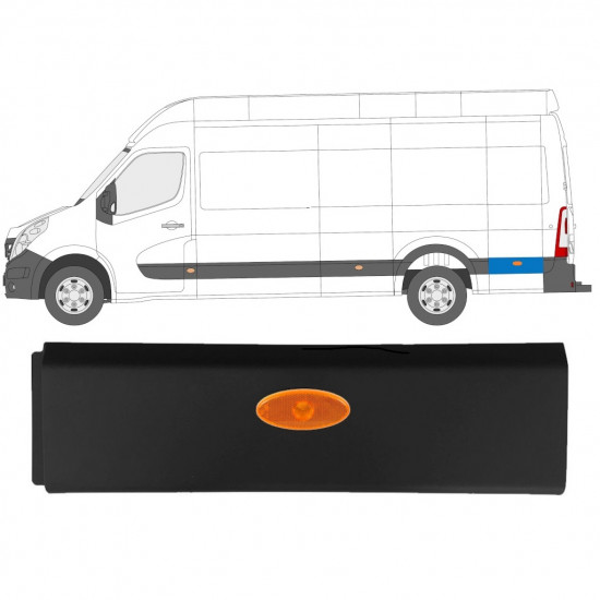 Modanatura laterale per Renault Master 2010- / Sinistra /  10919