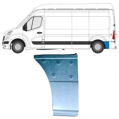Pannello di riparazione parafango posteriore dietro la ruota per Renault Master 2010- / Sinistra 12853