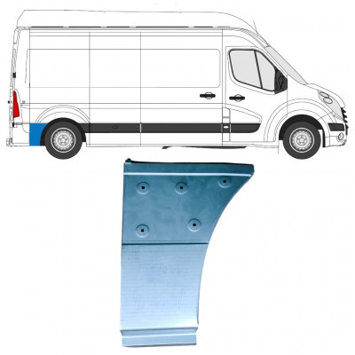 Pannello di riparazione parafango posteriore dietro la ruota per Renault Master 2010- / Destra 12852