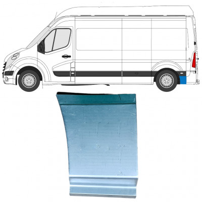 Pannello di riparazione parafango posteriore dietro la ruota per Renault Master 2010- / Sinistra 12851