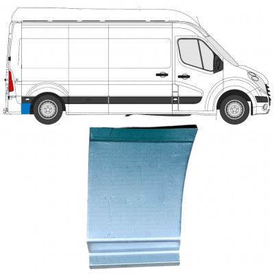 Pannello di riparazione parafango posteriore dietro la ruota per Renault Master 2010- / Destra 12850