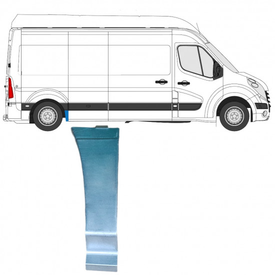 Pannello di riparazione sezione anteriore parafango posteriore per Renault Master 2010- / Destra 12846