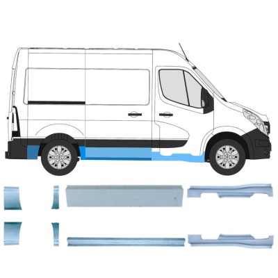 Set di pannelli di riparazione per Renault Master 2010- / Sinistra+Destra / 14925