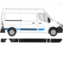 Set di modanature laterali per Opel Movano 2010-2021 / Destra / 13913