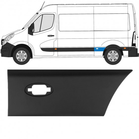 RENAULT MASTER 2010- L2 PANNELLO DI RIFINITURA DELLA MODANATURA LAMPADA MARCATORE / SINISTRA