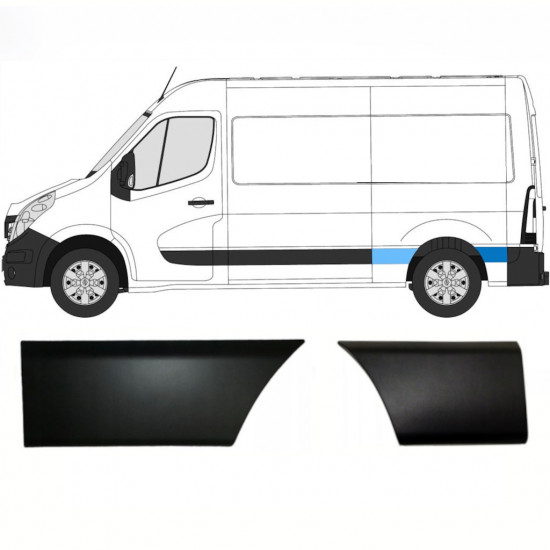 Set di modanature laterali per Renault Master Opel Movano Nv 400 2010- / Sinistra /  8578