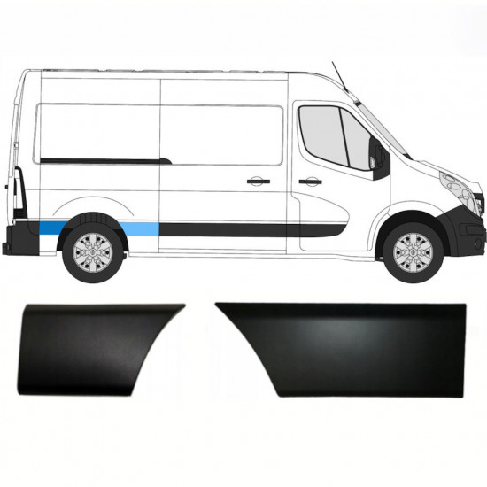 Set di modanature laterali per Renault Master Opel Movano Nv 400 2010- / Destra /  8577