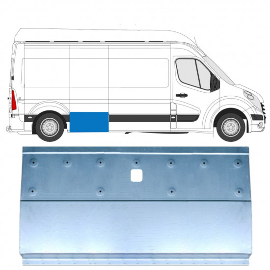 Pannello di riparazione laterale per Renault Master 2010- / Sinistra = Destra (simmetrico) 12841