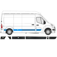 Set di modanature laterali per Renault Master 2010- / Destra / 8581