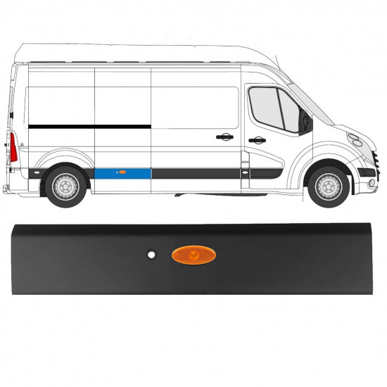 RENAULT MASTER 2010- PANNELLO DI RIFINITURA DELLA MODANATURA LUNGO PDC CON LAMPADA / DESTRA