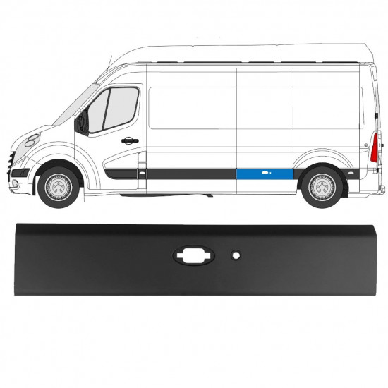 Modanatura laterale con PDC per Renault Master 2010- / LWB / Sinistra 10911