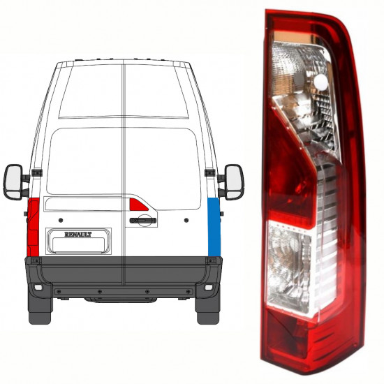 RENAULT MASTER 2010- POSTERIORE LAMPADA / DESTRA