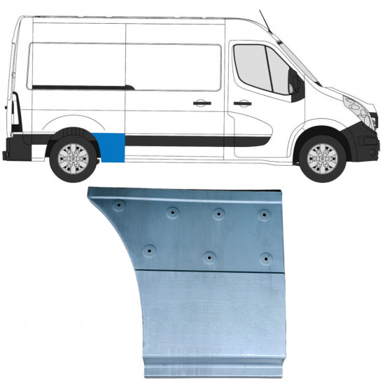 Pannello di riparazione sezione anteriore parafango posteriore per Renault Master 2010- / Destra 12844