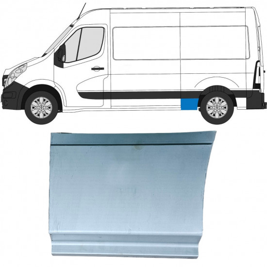 Pannello di riparazione sezione anteriore inferiore parafango posteriore per Renault Master 2010- / Sinistra 12843
