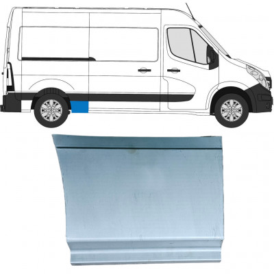 Pannello di riparazione sezione anteriore inferiore parafango posteriore per Renault Master 2010- / Destra 12842