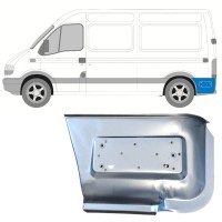 Pannello di riparazione parafango posteriore dietro la ruota per Renault Master 1998-2010 / Sinistra 14878 Pannello di riparazione parafango posteriore dietro la ruota per Renault Master 1998-2010 / Sinistra 14878