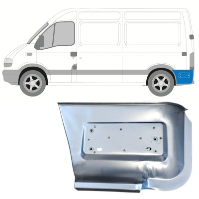 Pannello di riparazione parafango posteriore dietro la ruota per Renault Master 1998-2010 / Sinistra 14878