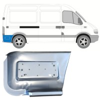 Pannello di riparazione parafango posteriore dietro la ruota per Renault Master 1998-2010 / Destra 14877 Pannello di riparazione parafango posteriore dietro la ruota per Renault Master 1998-2010 / Destra 14877
