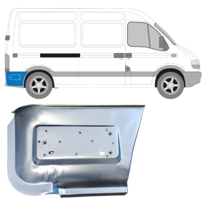 Pannello di riparazione parafango posteriore dietro la ruota per Renault Master 1998-2010 / Destra 14877