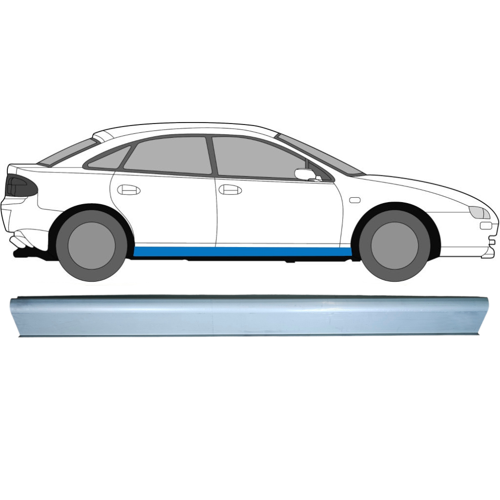 Pannello Di Riparazione Sottoporta Lamiera Per Mazda 323F 1994-1998 / Sinistra = Destra (Simmetrico) 6684