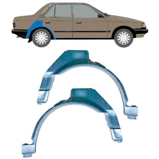 Pannello di riparazione parafango posteriore per Mazda 323 BF 1985-1989 / Sinistra / Destra / Sinistra+Destra / Set 12958