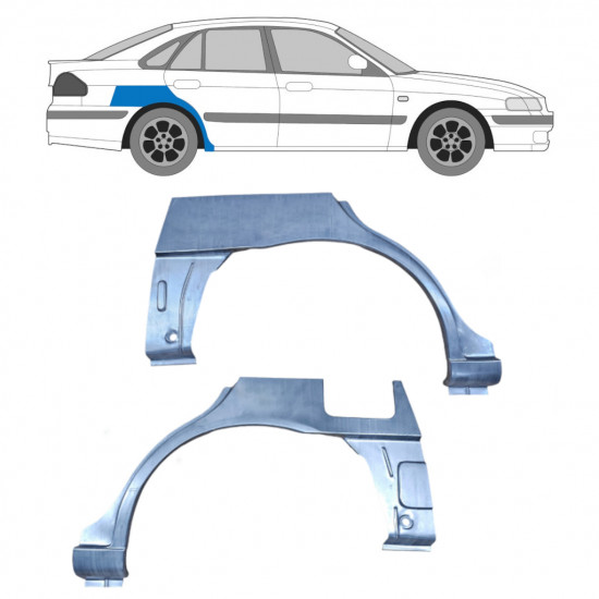 Pannello di riparazione parafango posteriore per Mazda 626 1997-2002 / Sinistra+Destra / Set 9622