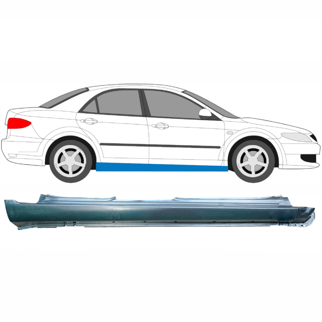 Sottoporta Lamiera Completo Per Mazda 6 2002-2007 / Destra 5792