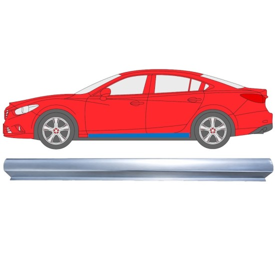 Pannello di riparazione sottoporta inferiore per Mazda 6 2012-2024 / Sinistra 16978