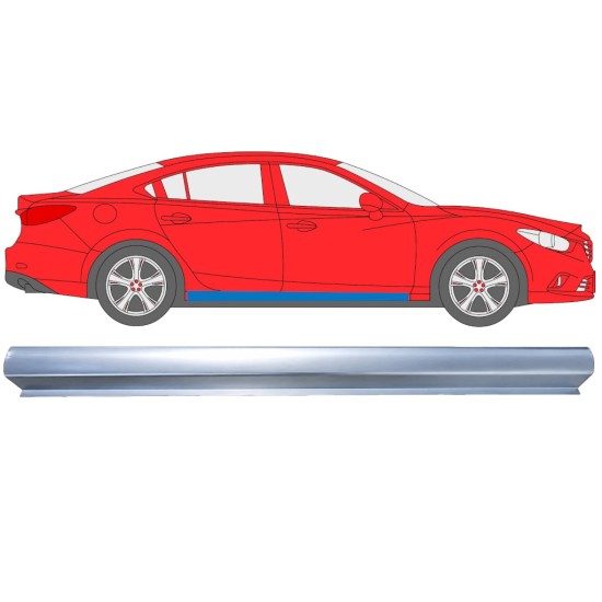 Pannello di riparazione sottoporta inferiore per Mazda 6 2012-2024 / Destra 16977