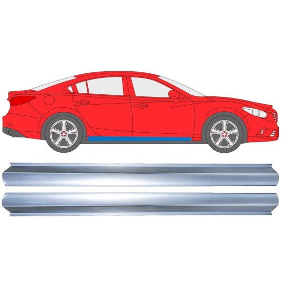 Pannello di riparazione sottoporta inferiore per Mazda 6 2012-2024 / Sinistra+Destra / Set 16979