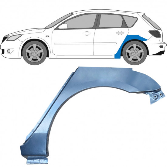 Pannello di riparazione parafango posteriore per Mazda 3 BK 2003-2009 / Sinistra 5156