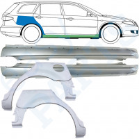 Pannello di riparazione sottoporta e parafango posteriore per Mazda 6 GG GY 2002-2007 / Sinistra+Destra / COMBI / Set 10538