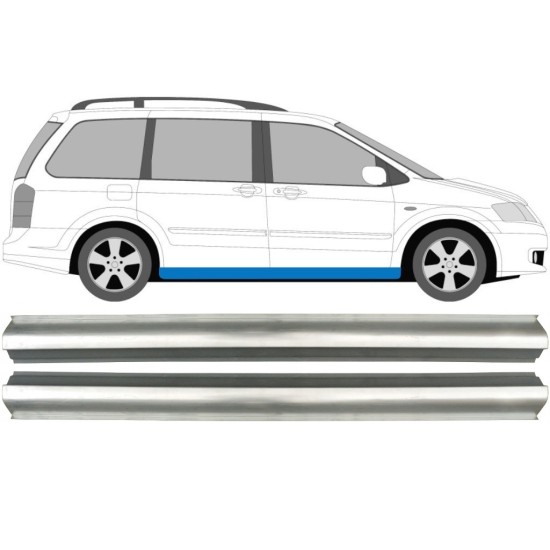 Pannello di riparazione sottoporta lamiera per Mazda MPV 1999-2006 / Sinistra = Destra (simmetrico) / Set 10437