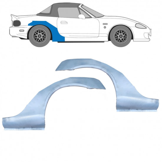 Pannello di riparazione parafango posteriore per Mazda MX-5 1998-2005 NB / Sinistra+Destra / Set 9664