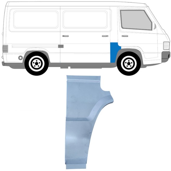 Pannello di riparazione del montante per Mercedes MB 100 1988-1996 / Destra 16937