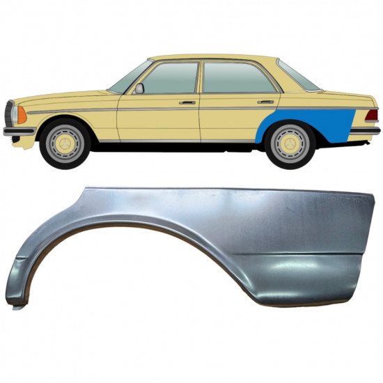 Pannello di riparazione parafango posteriore per Mercedes W123 1975-1985 / Sinistra 6767