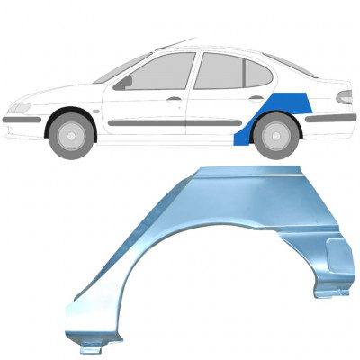 Pannello di riparazione parafango posteriore per Renault Megane Classic 1995-2003 / Sinistra 6963