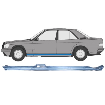 Pannello di riparazione sottoporta lamiera per Mercedes 190 W201 1982-1993 / Sinistra 15128