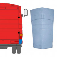 Lamiera di riparazione dell'angolo posteriore per Mercedes 406-608d 1968-1986 / Destra 11440