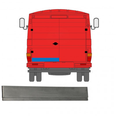 Pannello di riparazione porta posteriore per Mercedes 406-608d 1968-1986 / Sinistra 11438